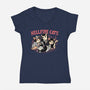 Hellfire Cats-Womens-V-Neck-Tee-momma_gorilla