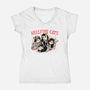 Hellfire Cats-Womens-V-Neck-Tee-momma_gorilla