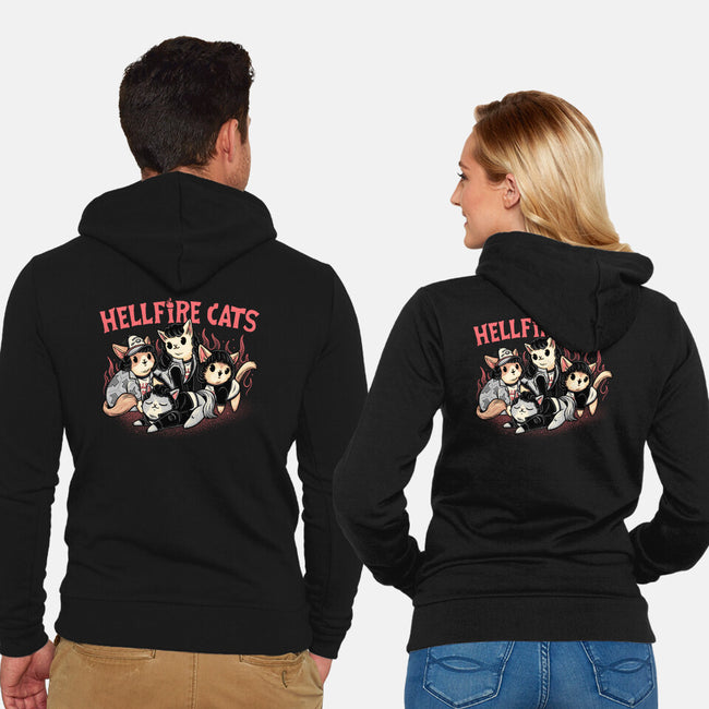 Hellfire Cats-Unisex-Zip-Up-Sweatshirt-momma_gorilla