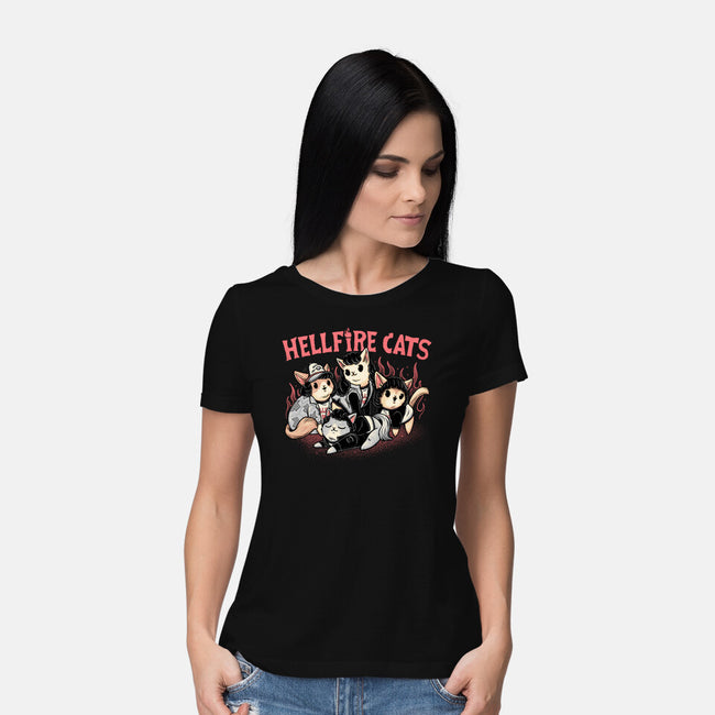 Hellfire Cats-Womens-Basic-Tee-momma_gorilla