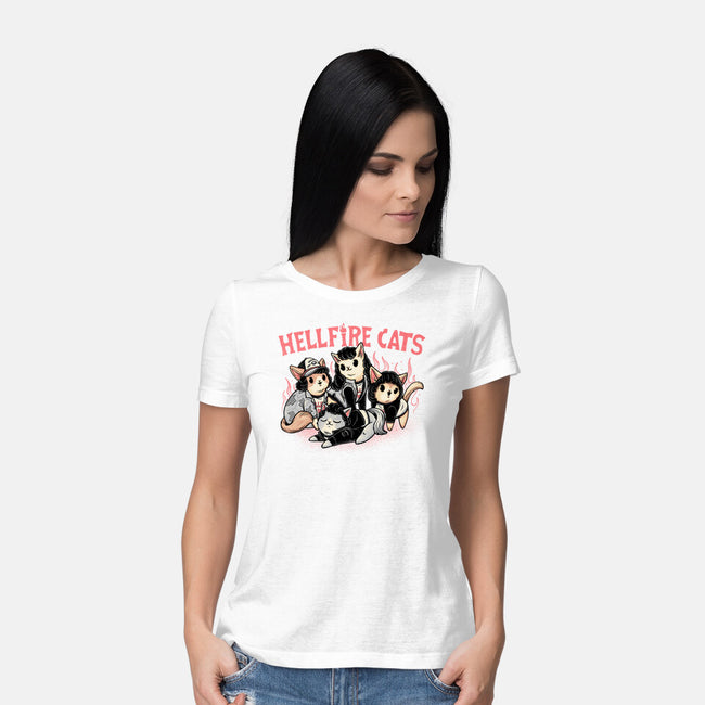 Hellfire Cats-Womens-Basic-Tee-momma_gorilla