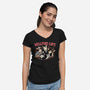 Hellfire Cats-Womens-V-Neck-Tee-momma_gorilla