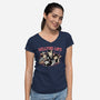 Hellfire Cats-Womens-V-Neck-Tee-momma_gorilla