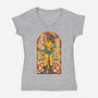 Blessed Beast-Womens-V-Neck-Tee-Hafaell