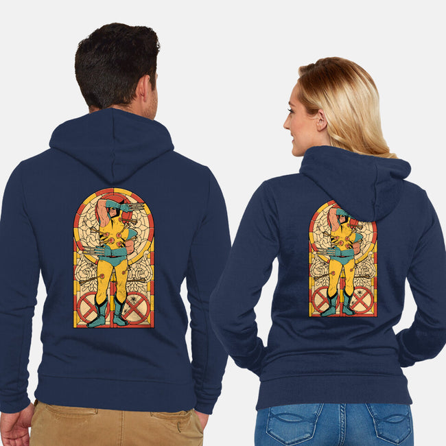 Blessed Beast-Unisex-Zip-Up-Sweatshirt-Hafaell