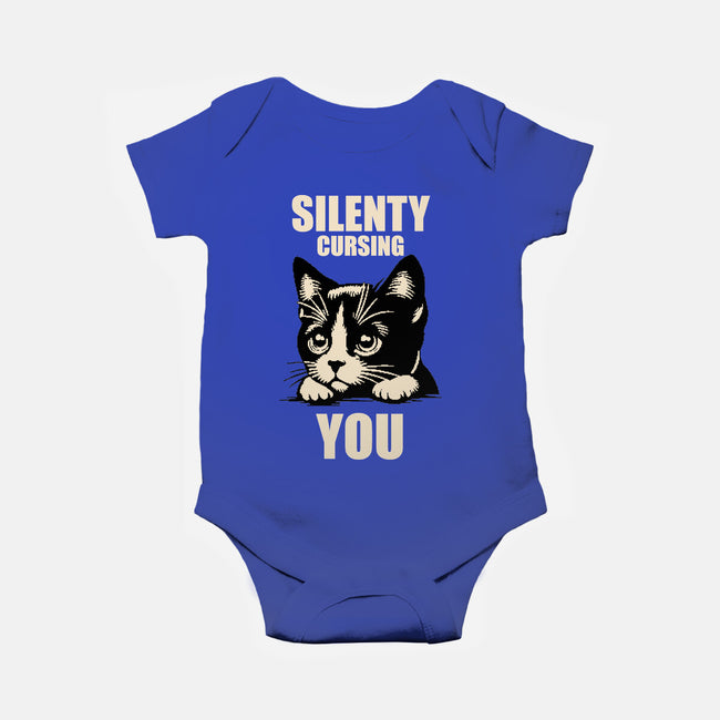 Silently Cursing You-Baby-Basic-Onesie-turborat14