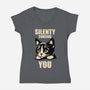 Silently Cursing You-Womens-V-Neck-Tee-turborat14