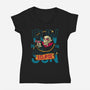 Fun In The Eclipse-Womens-V-Neck-Tee-teesgeex