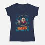 Fun In The Eclipse-Womens-V-Neck-Tee-teesgeex