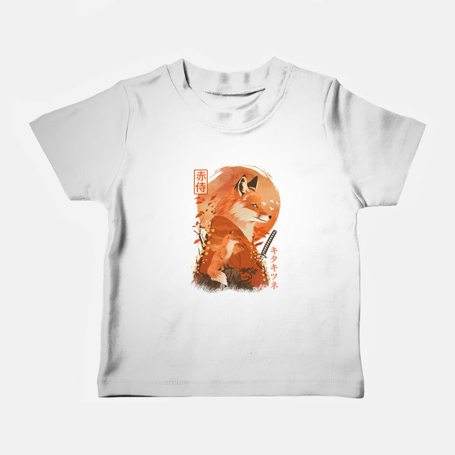 Red Fox Samurai-Baby-Basic-Tee-dandingeroz