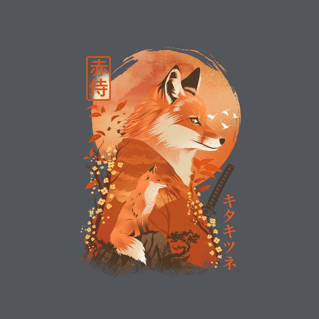 Red Fox Samurai-None-Glossy-Sticker-dandingeroz