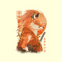 Red Fox Samurai-None-Fleece-Blanket-dandingeroz