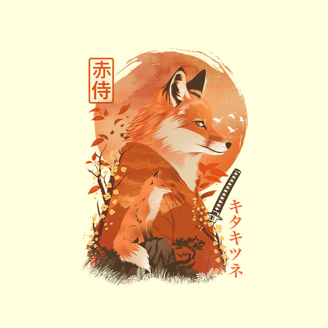 Red Fox Samurai-None-Indoor-Rug-dandingeroz