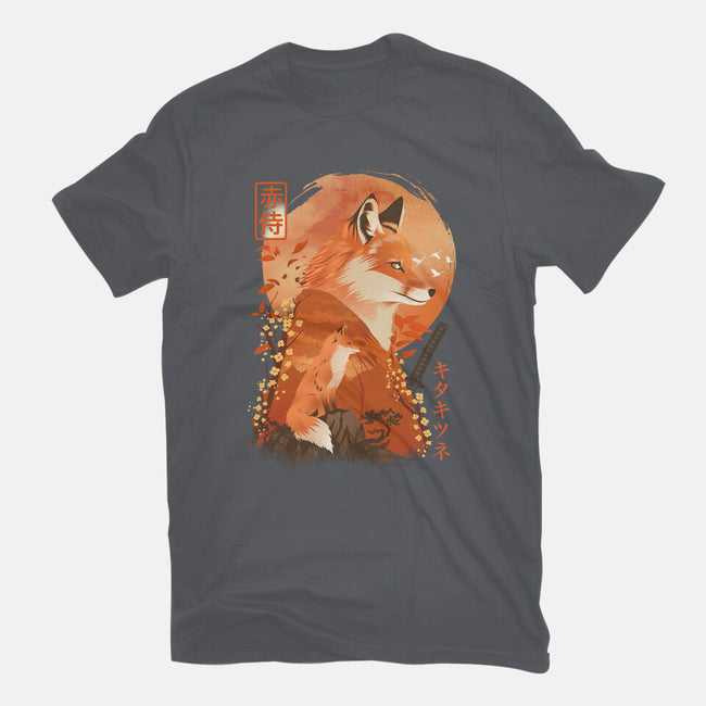 Red Fox Samurai-Unisex-Basic-Tee-dandingeroz