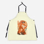 Red Fox Samurai-Unisex-Kitchen-Apron-dandingeroz