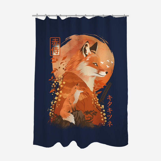 Red Fox Samurai-None-Polyester-Shower Curtain-dandingeroz