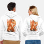 Red Fox Samurai-Unisex-Zip-Up-Sweatshirt-dandingeroz