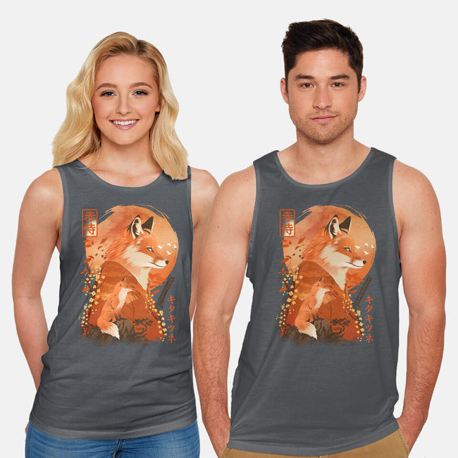 Red Fox Samurai-Unisex-Basic-Tank-dandingeroz