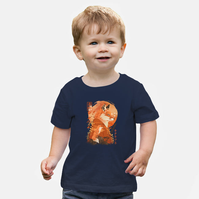 Red Fox Samurai-Baby-Basic-Tee-dandingeroz