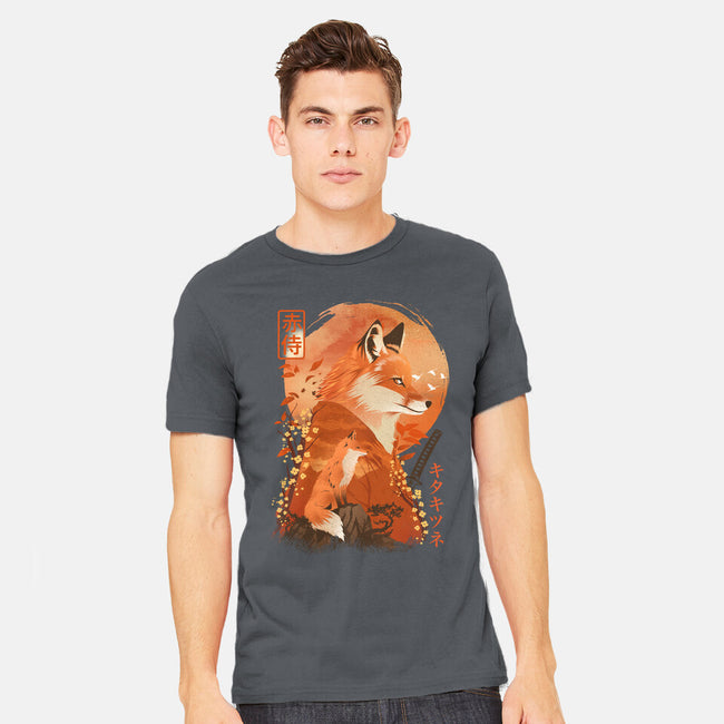 Red Fox Samurai-Mens-Heavyweight-Tee-dandingeroz