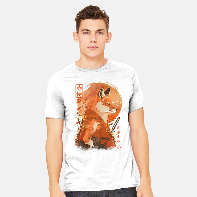 Red Fox Samurai-Mens-Heavyweight-Tee-dandingeroz