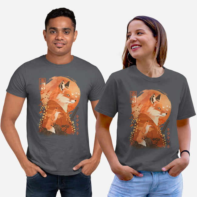 Red Fox Samurai-Unisex-Basic-Tee-dandingeroz