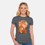 Red Fox Samurai-Womens-Fitted-Tee-dandingeroz