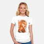 Red Fox Samurai-Womens-Fitted-Tee-dandingeroz