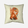 Red Fox Samurai-None-Removable Cover-Throw Pillow-dandingeroz