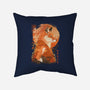 Red Fox Samurai-None-Removable Cover-Throw Pillow-dandingeroz