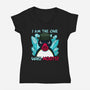 The One Who Noots-Womens-V-Neck-Tee-Raffiti