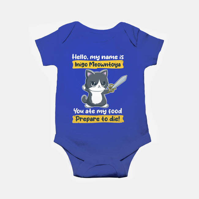 Inigo Meowntoya-Baby-Basic-Onesie-retrodivision