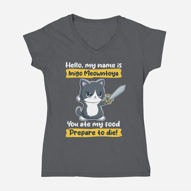 Inigo Meowntoya-Womens-V-Neck-Tee-retrodivision