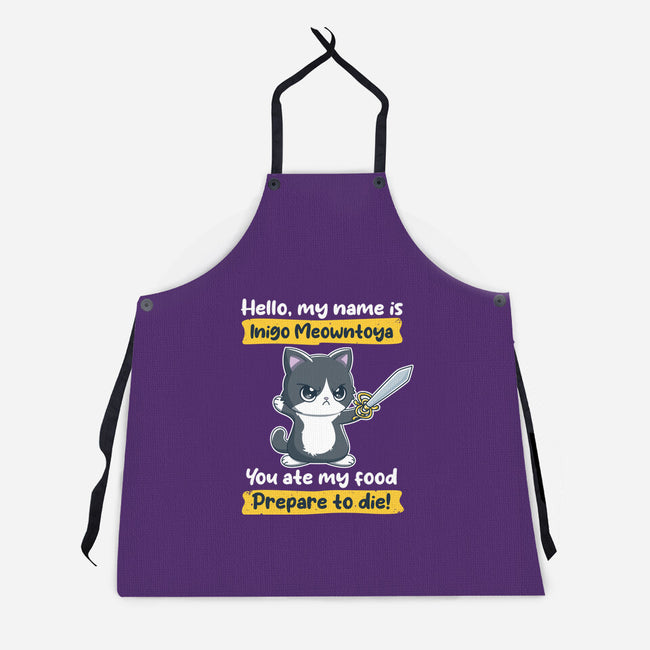 Inigo Meowntoya-Unisex-Kitchen-Apron-retrodivision