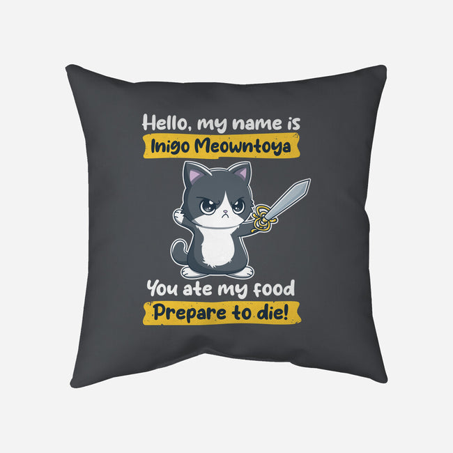 Inigo Meowntoya-None-Removable Cover-Throw Pillow-retrodivision