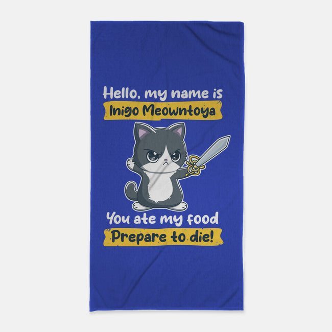 Inigo Meowntoya-None-Beach-Towel-retrodivision