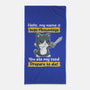 Inigo Meowntoya-None-Beach-Towel-retrodivision