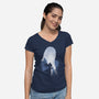 Evil Angel-Womens-V-Neck-Tee-Donnie