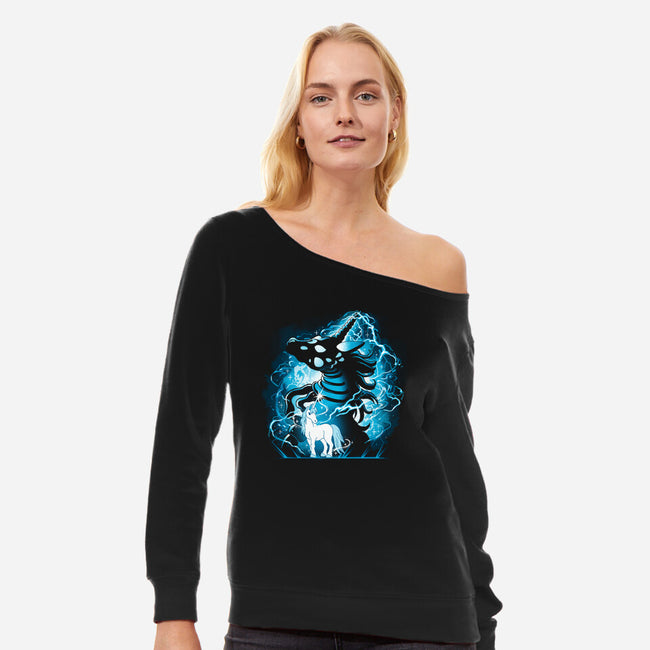 Unicorn Bones-Womens-Off Shoulder-Sweatshirt-Vallina84