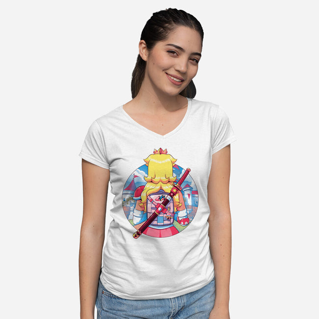 Spring Princess-Womens-V-Neck-Tee-Bruno Mota