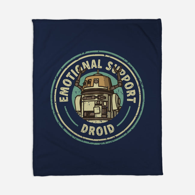 Emotional Support Droid-None-Fleece-Blanket-retrodivision