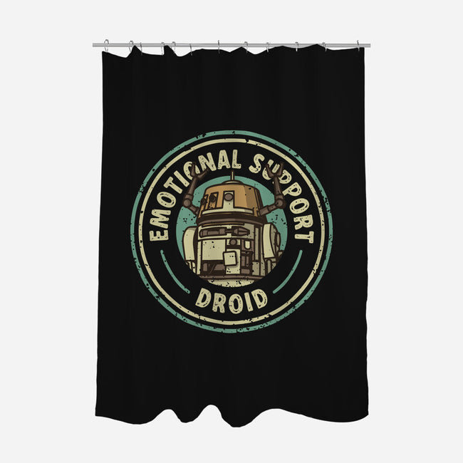 Emotional Support Droid-None-Polyester-Shower Curtain-retrodivision