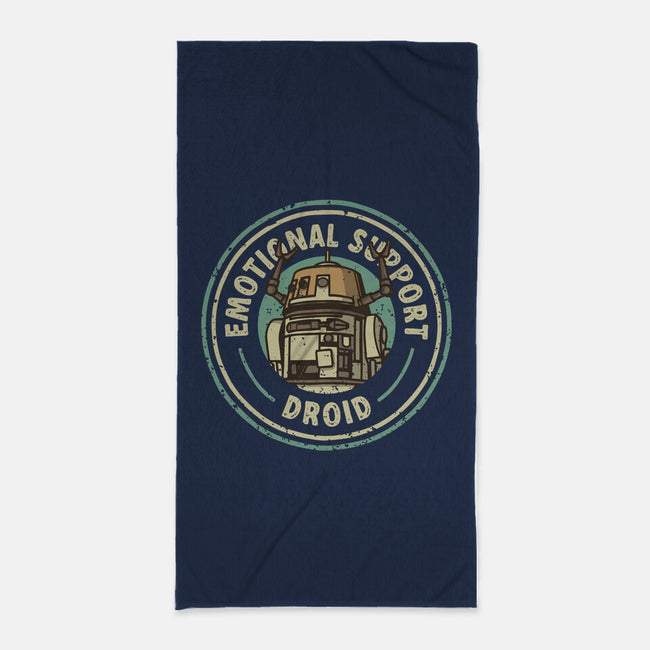 Emotional Support Droid-None-Beach-Towel-retrodivision