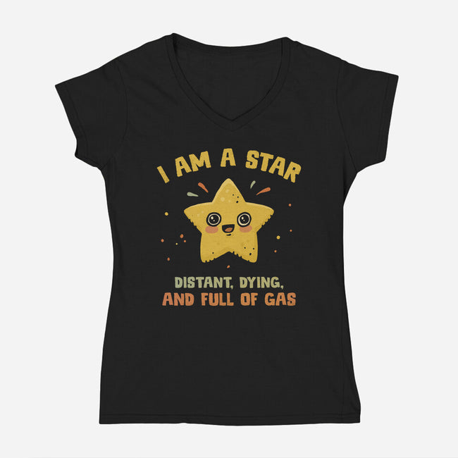 I Am A Star-Womens-V-Neck-Tee-kg07