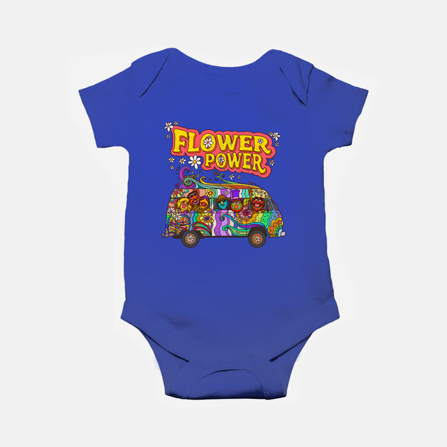 Flower Power Bus-Baby-Basic-Onesie-drbutler