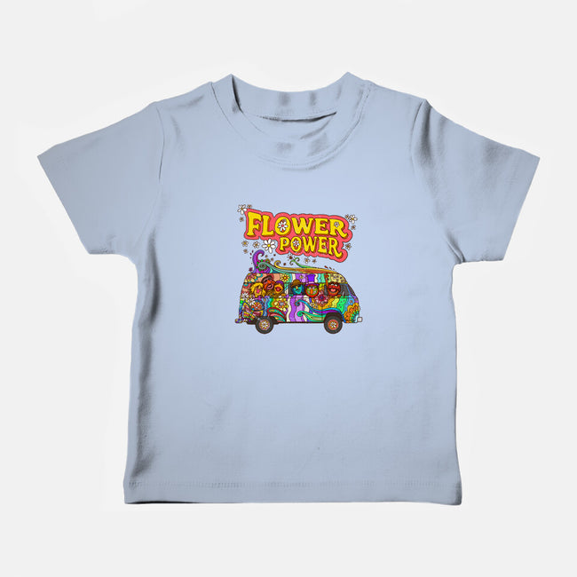 Flower Power Bus-Baby-Basic-Tee-drbutler