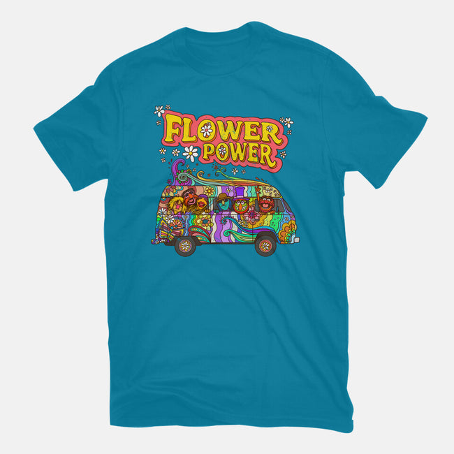 Flower Power Bus-Womens-Fitted-Tee-drbutler