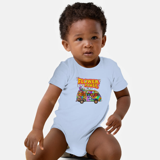 Flower Power Bus-Baby-Basic-Onesie-drbutler