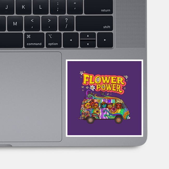 Flower Power Bus-None-Glossy-Sticker-drbutler