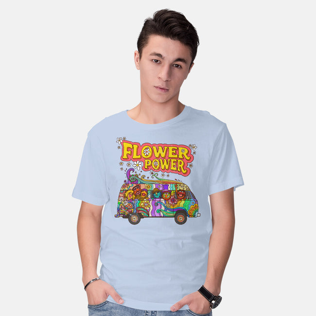 Flower Power Bus-Mens-Basic-Tee-drbutler